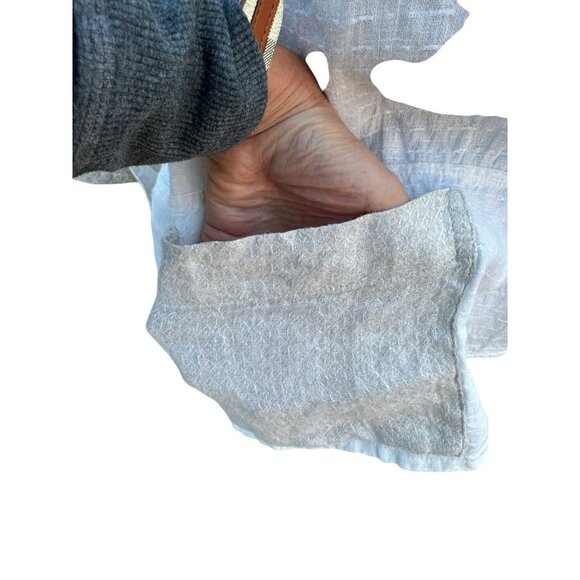 Flax Poetry Pullover Cowl Neck 100% Linen Lagenlook Top Minimalist Off White 6 - Picture 7 of 10